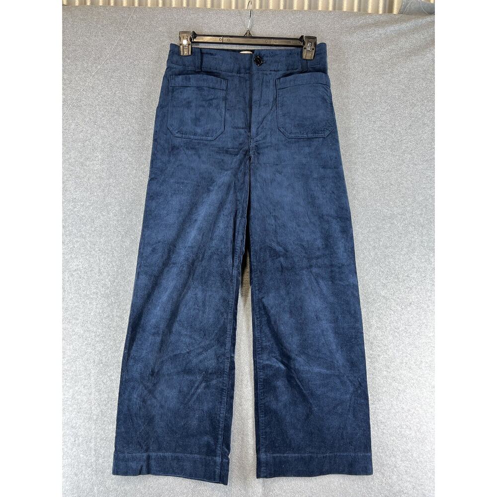 Anthropologie Maeve Colette Size 30 Full Length Corduroy Pants Blue
